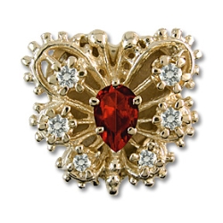 ra7774 Garnet Bracelet Slide 
